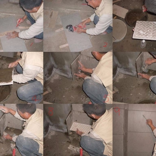 【切记】瓷砖胚底的白粉,铺贴前要去除,才不会空鼓脱落!